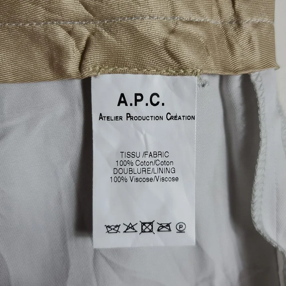 A.P.C. Chino a Pinces Grey Color Pants Women's Size 36 EU or 2/4 US - Picture 7 of 9